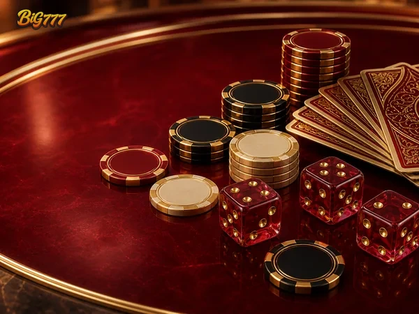 Ilustrasi tampilan halaman Big777 Bet dengan nuansa neon modern