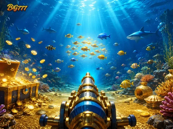 Antarmuka Pirate Fishing dengan visual warna-warni